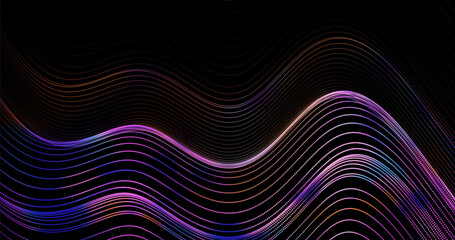 Wave pattern vector. 3D glowing abstract digital particles background. Technology concept. Abstract background. Future vector illustration