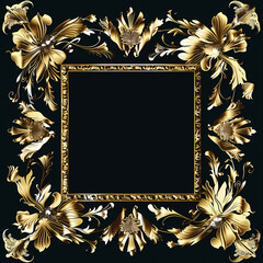 Vintage background with decorative frame vector image