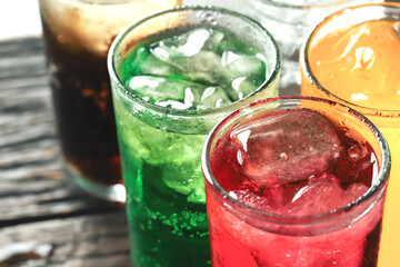 Soft drinks and fruit juice mixed with soda high in sugar have a negative effect on physical health.