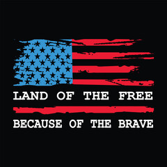 Memorial Day. May 27, 2024. Land Of The Free Because Of The Brave. Usa American Flag Happy Memorial Day text Quotes New Design For T Shirt,Logo, Backround, banner, poster, vector illustration...
