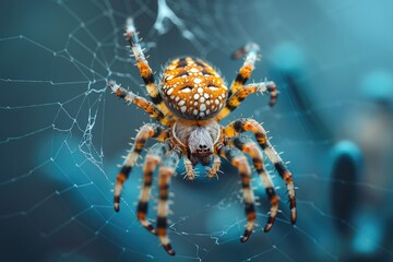 a spider that decorates its own spiderweb professional photography