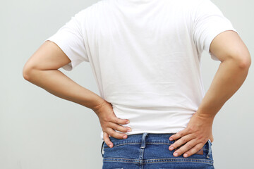 Lower back pain is usually caused by a muscle injury. broken pillow