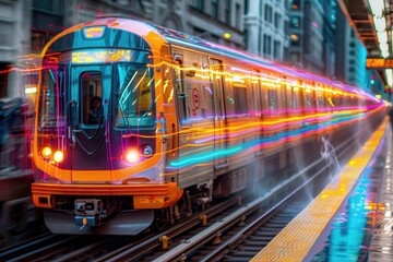 Fototapeta premium Long Exposure City Lights professional photography