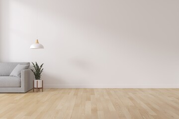 Cozy living area scene. Interior of living minimal style with empty space for products presentation or text for advertising.