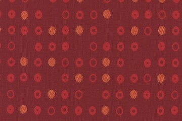 embroidered dark crimson red fabric texture background close up, detailed light neutral color woven linen backdrop, furniture cloth textile material, modern cotton clothing weave pattern