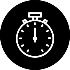stopwatch Line White Circle Black Icon Design