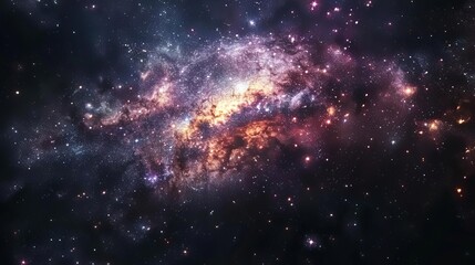 Fototapeta premium Illustrate the interstellar dance of celestial bodies fueled by gravitational energy