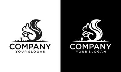 Obraz premium Creative S initial letter type squirrel logo design inspiration