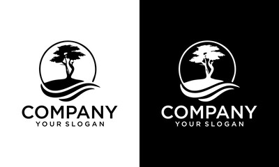 Creative Tree vector logo this beautiful tree is a symbol of life, beauty, growth, strength, and good health.