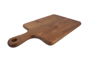 Natural cutting board isolated on white 