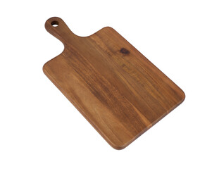 Wooden chopping board isolated on white