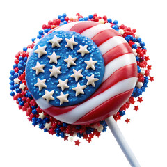 Obraz premium Lollipop with american flag