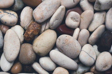 Gravel texture. Fine gray stone gravel. Natural textural background