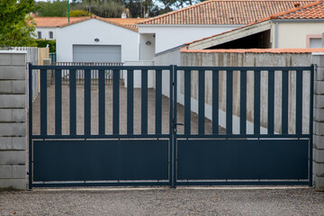 Aluminum slide steel home grey gate sliding portal of suburb house