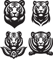 Fototapeta premium tiger bundle art ilastration