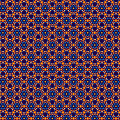 Bright floral mosaic pattern Ornamental tile, kaleidoscope, quilt, fabric, wrapping paper Oriental style