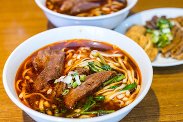 Chinese Taiwanese cuisine beef noodle soup