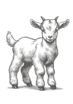 recommend clip art: goat Vector, baby goat vector illustration, goat emblem design, baby goat vector