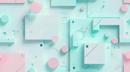 A colorful background with many shapes and circles