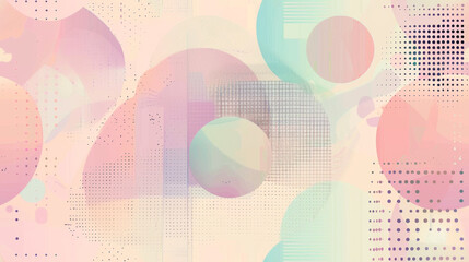 A colorful abstract painting with many circles and dots