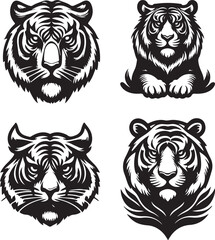 Obraz premium tiger bundle art ilastration