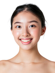 Obraz premium Young and beautiful asian hong kong chinese japanese korean girl transparent background