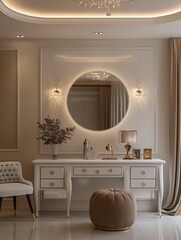 Makeup dresser, modern and luxurious home interior