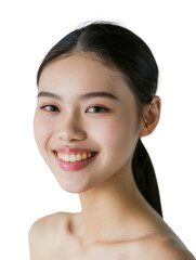 Obraz premium Young and beautiful asian hong kong chinese japanese korean girl transparent background