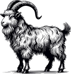 goat Vector,  goat vector illustration, goat emblem design, Goat silhouette