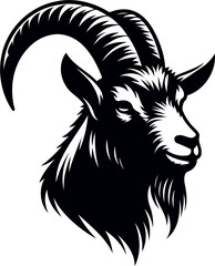 goat Vector,  goat vector illustration, goat emblem design, Goat silhouette