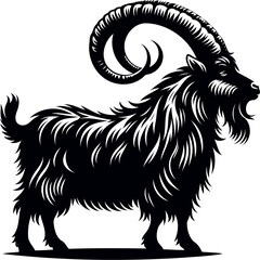 goat Vector,  goat vector illustration, goat emblem design, Goat silhouette