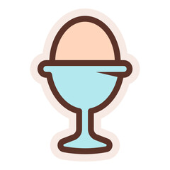 Obraz premium boiled egg sticker