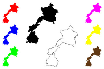 Asinara island (Sardinia, Italian Republic, Italy) map vector illustration, scribble sketch Asinara map