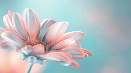 Dreamy Pastel Flower with Blurred Edges