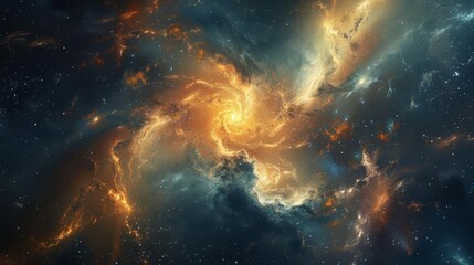 Fototapeta premium Portray the mysterious phenomenon of dark energy shaping the universe