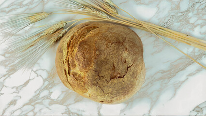 su civraxiu typical Sardinian bread made of wheat semolina