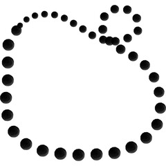 Halftone square, Copy space framed by circle pattern