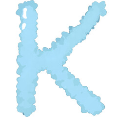letter a made of splashes