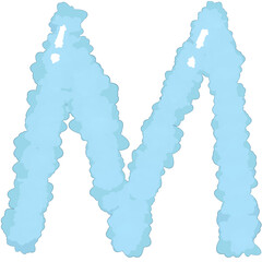 blue letter a