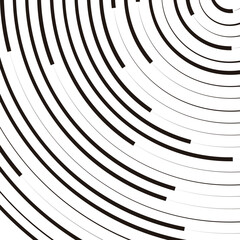 Black and white abstract circular pattern. Vector Format Illustration 