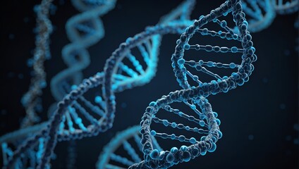 DNA gene background science helix cell genetic medical biotechnology biology bio. Technology gene DNA abstract molecule medicine blue 3D background research digital futuristic human concept health 