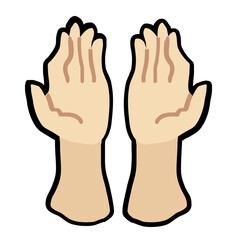 Obraz premium pray Line Style Icon vector design and illustration template