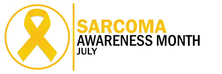 Sarcoma Awareness Month July. Vector illustration. Suitable for greeting card, poster and banner.