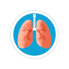 Cartoon lung symbol vector graphic for logo design, web icon and other job about medical and health. 