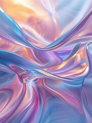 Abstract background of rhythmic purple, blue and white curves colourful elements