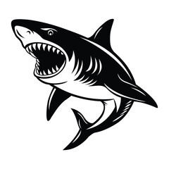 silhouette of a shark illustration