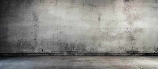 A close-up of a weathered concrete wall and floor