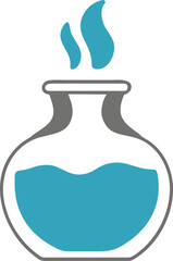 Aroma perfume bottle in trendy style isolated on white background vector