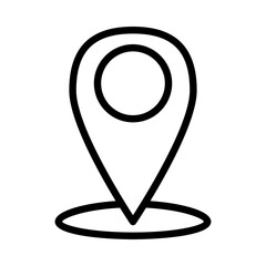 map icon or logo illustration outline black style