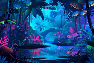 Enchanted Forest Illustration Wallpaper